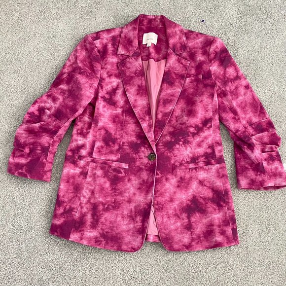 cinq a sept Jackets & Blazers - Cinc a Sept Tie Dye Blazer in Red Purple US2   - R232